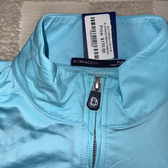 NWT B. Draddy Men’s Blair Half Zip Medina size M